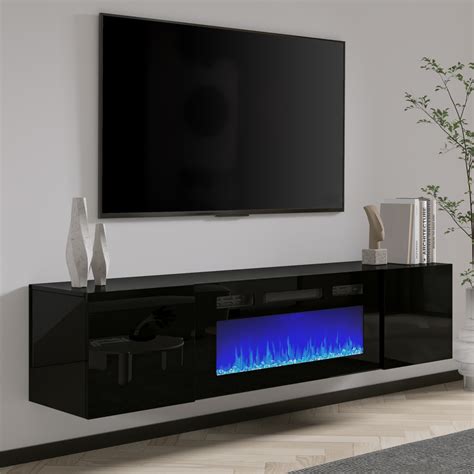 Wrought Studio Bettcher Floating Tv Stand With 36 Electric Fireplace