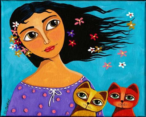 Kahlo Cats By Cindy Bontempo Goshrin From Lady Faces