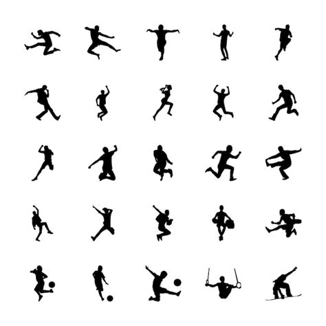 premium vector olympic games silhouettes vectors set