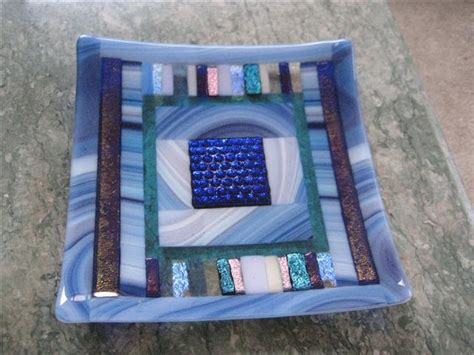 Fused Glass Square Platters Grateful Glass Fused Glass Art