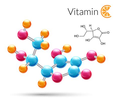 Vitamin C Molecule 452984 Vector Art At Vecteezy