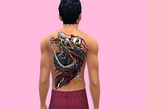 The Sims Resource Dragon Back Tattoo