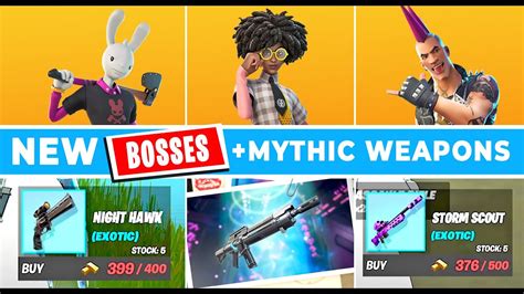 All BOSSES MYTHIC WEAPONS In Fortnite Season YouTube
