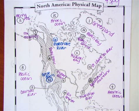 United States Physical Map Worksheet