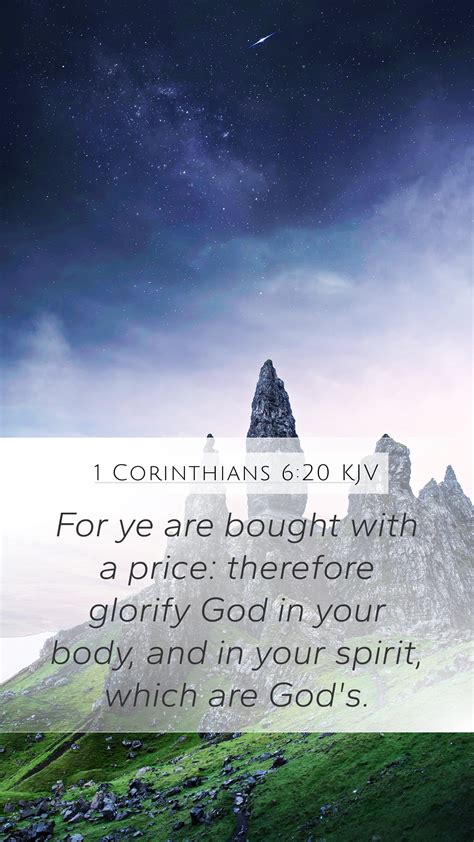 1 Corinthians 620 Kjv Mobile Phone Wallpaper For Ye Are Bought With