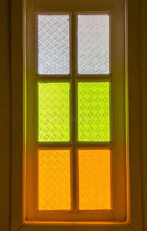 Window Of Colored Glass Stock Image Image Of Color 140634697