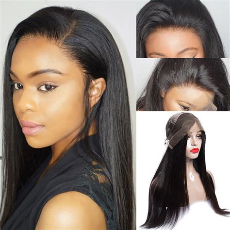 100 Real Remy Human Hair Wigs For Women Peruvian Straight Lace Front