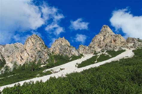 Beautiful Rocky Dolomite Alps Stock Photo Image Of Limestone