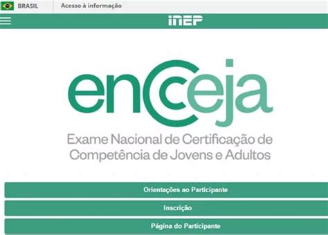 Mesmo que você esteja conhecendo agora o encceja (exame nacional para certificação de competências de jovens e adultos) saiba que o programa também possui um espaço reservado, dentro do portal do inep (instituto nacional de. Encceja 2018 Página do Participante | Encceja 2019