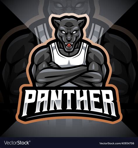 Panther Sport Mascot Logo Design Royalty Free Vector Image