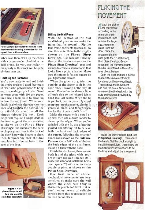 Featured in wood issue 90, september 1996. Wall Clock Plans • WoodArchivist