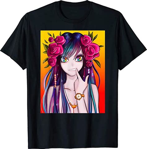 Anime Girl Unisex Graphic T Shirt T Shirts Tee Black Xl Amazonca