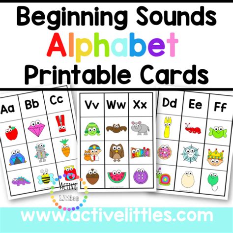Beginning Sounds Alphabet Printable Active Littles