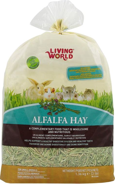 Living World Alfalfa Hay Small Animal Food 48 Oz Bag