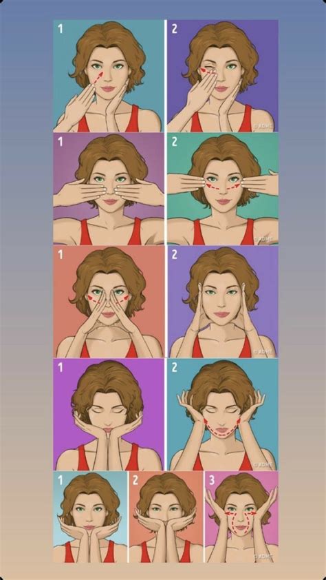 Face Massage Step By Step Йога для лица Упражнения для лица