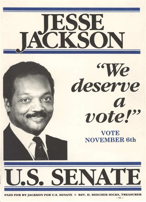 Jesse Jackson President And Senate Campaigns