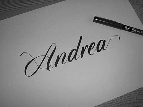 Andrea By Mónica Villar Typography Calligraphy Name Lettering Alphabet