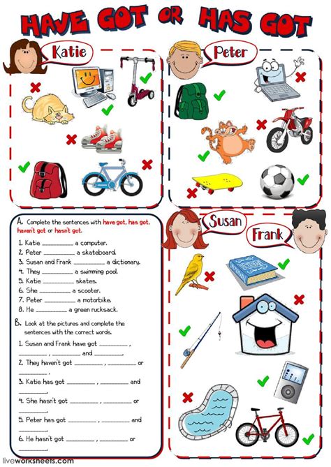 Get grammar check, spelling help and more free! Have got - Has got interactive and downloadable worksheet ...
