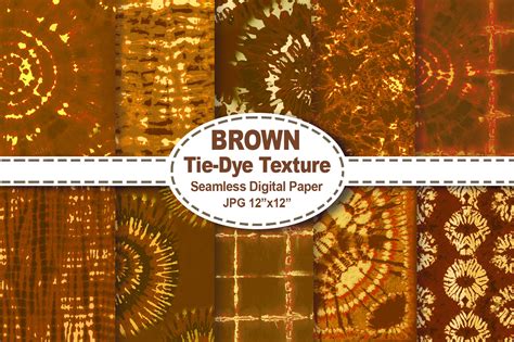 Brown Tie Dye Texture Seamless Pattern Digital Paper By Mandala Creator