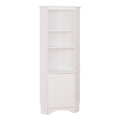 Prepac Tall Corner Storage Cabinet In Elite White Cymax Business