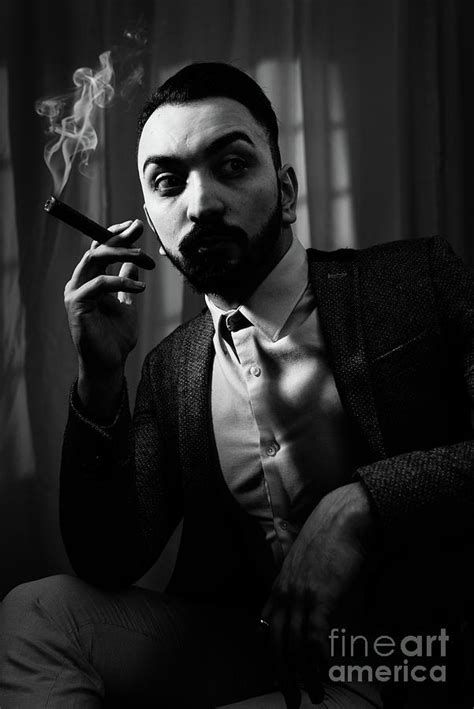 Film Noir Male Smoking Photograph By Amanda Elwell Pixels