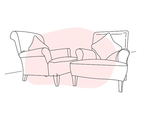 Premium Vector Doodle Sketch Of Living Room Chair Line Drawing Vector