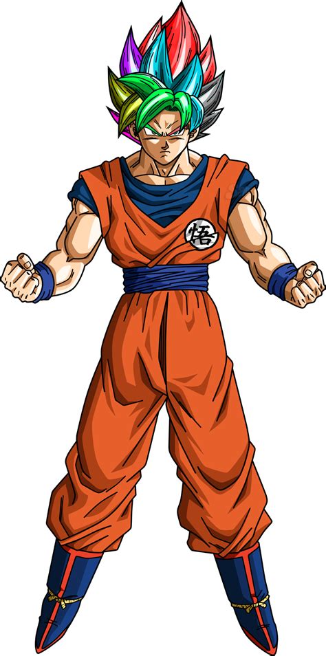 Goku Ssj Raimbow By Narutosonic On Deviantart