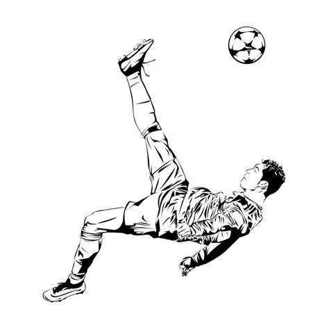 Cristiano Ronaldo Famous Goal Sketch Drawings Ronaldo Celebrity Art