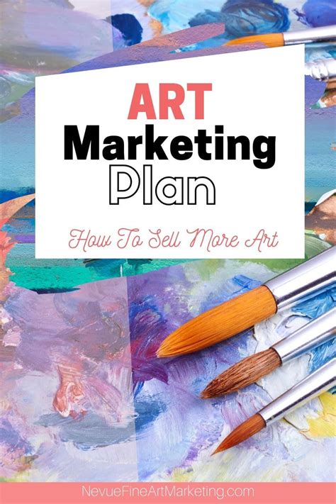 Art Marketing Plan With Paint Brushes And Acrylic Paints On The