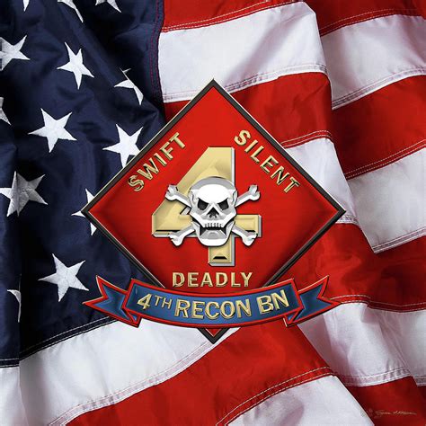 U S M C 4th Reconnaissance Battalion 4th Recon Bn Insignia Over