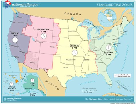 List Of Us States And Territories By Time Zone Simple English