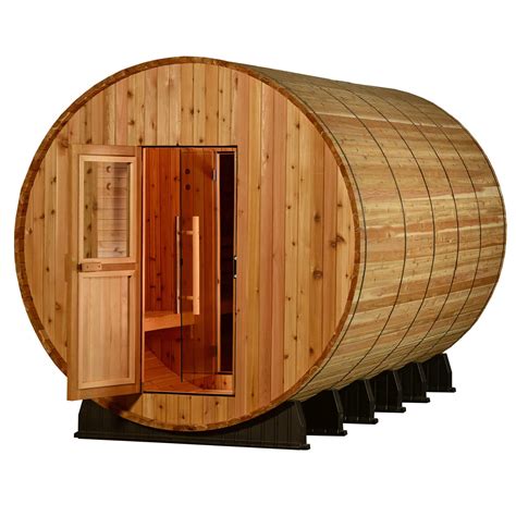 Almost Heaven 7′ X 10′ Shenandoah 4 Person Barrel Sauna Sauna Place