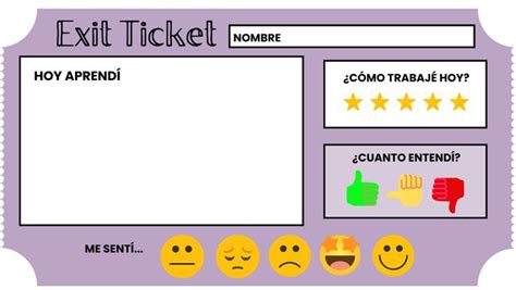 Exit Ticket T Cnica Metacognitiva Imagen Uruguay Educa En