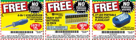 More exciting deals for harbor freight coupons. *HOT* $30 in FREE Items at Harbor Freight (No Purchase Necessary!)