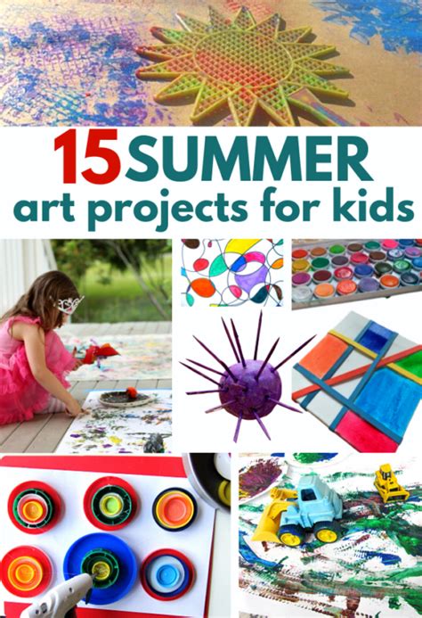 15 Summer Art Projects For Kids No Time For Flash Cards