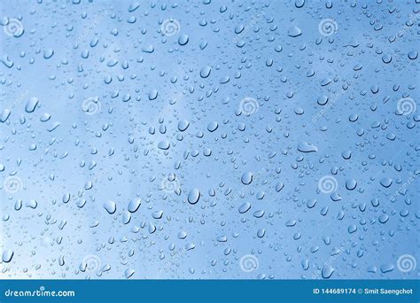 Rain Drops On Glass Abstract Background Stock Photo Image Of Nature