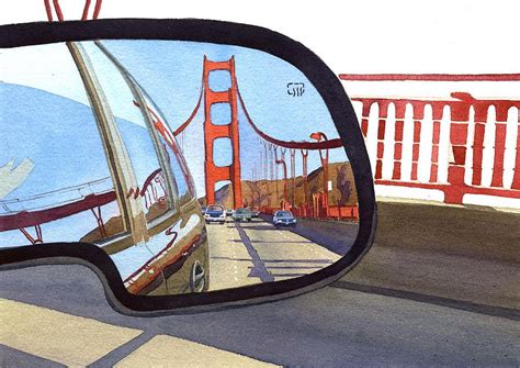Golden gate bridge side view. Golden Gate Bridge in Side View Mirror by Mary Helmreich ...