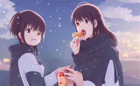 prompthunt an anime girl eating ice cream feeling the cold on her tongue anime scene by