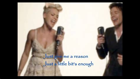Just Give Me A Reason Pink Nate Ruess Youtube