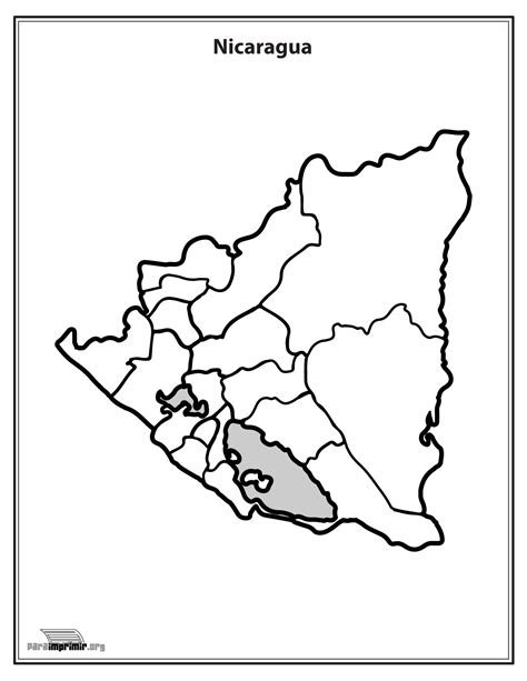 Mapa De Nicaragua Sin Nombres Para Imprimir En Pdf