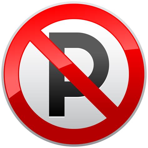 No Parking Prohibition Sign PNG Clipart png image