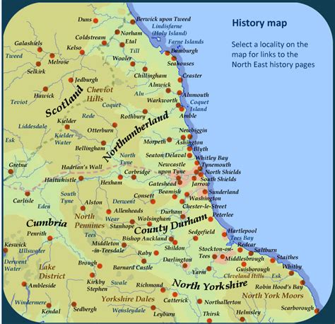 History Of North East England Searchable Map