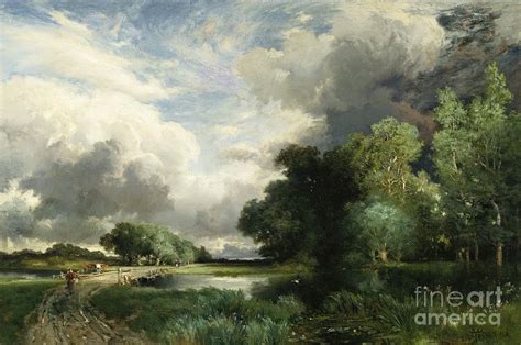 Approaching Storm Clouds Painting By Thomas Moran Fine Art America