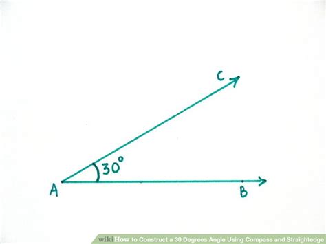 How To Construct A 30 Degrees Angle Using Compass And Straightedge