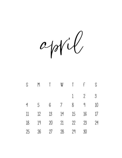 39 Cute Aesthetic April Calendars 2022 To Print Onedesblog