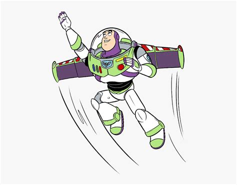 Cartoon Buzz Lightyear Flying Free Transparent Clipart