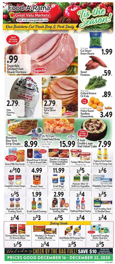 Great Valu Markets Weekly Ad Valid From 12162020 To 12242020