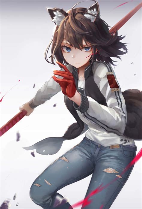 Wolf Girl With Spear Original Anime Character 11 Apr 2018｜random