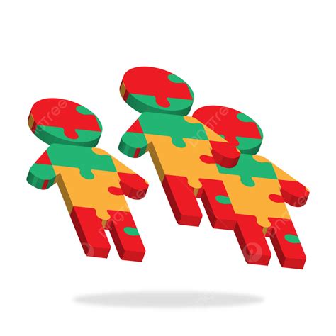 Puzzle Team Cooperation Vector Art PNG 3d Cooperation Puzzle Design