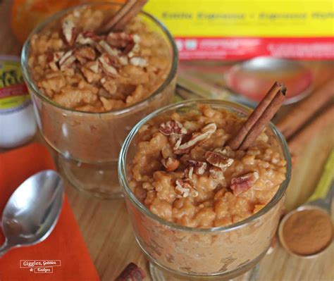 My café forest pudding recipe. Pumpkin Rice Pudding and Café Bustelo | Giggles, Gobbles ...